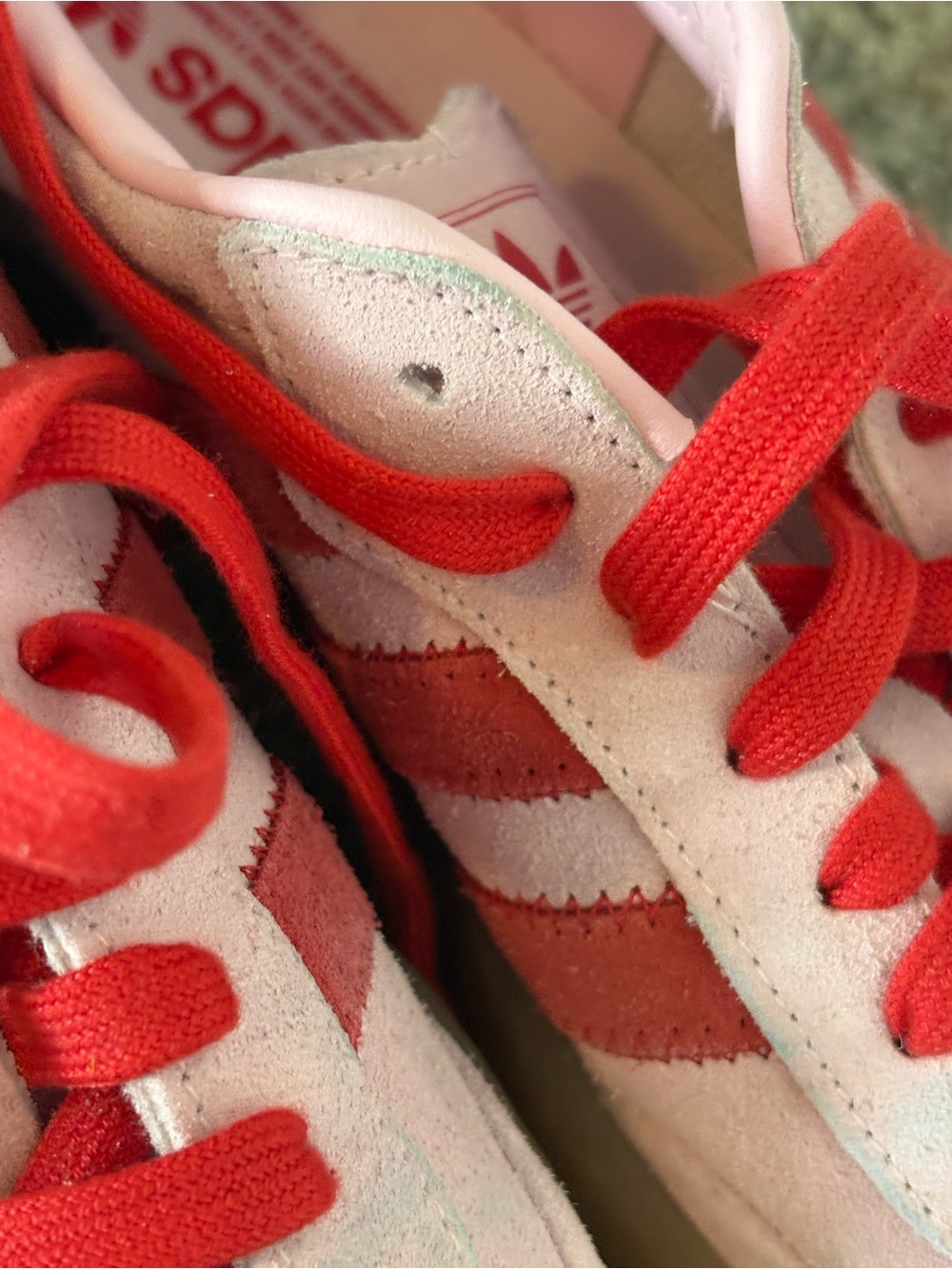 Adidas Sambae Women's Pink and Red Suede Sneakers. Size 8 - Picture 5 of 10